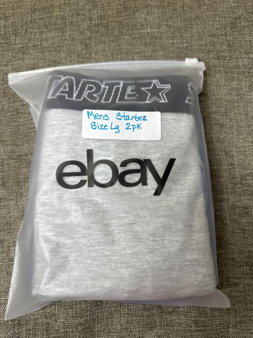 Starter Mens Size Large Boxer Briefs Blue Gray Cotton Blend Underwear Pack of 2 - Picture 8 of 8